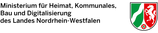 Logo Ministerium für Heimat, Kommunales, Bau und Digitalisierung des Landes Nordrhein-Westfalen